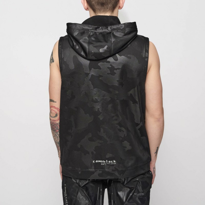 Leone Amaniko fouter me koukoula - Black Camo